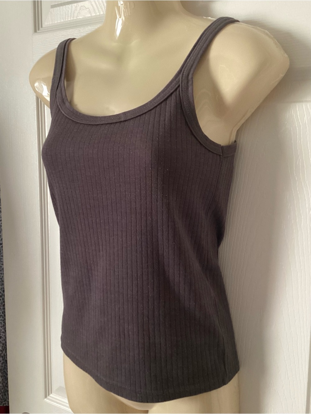Vintage Abercrombie & Fitch ribbed tank top S brown scoop neck